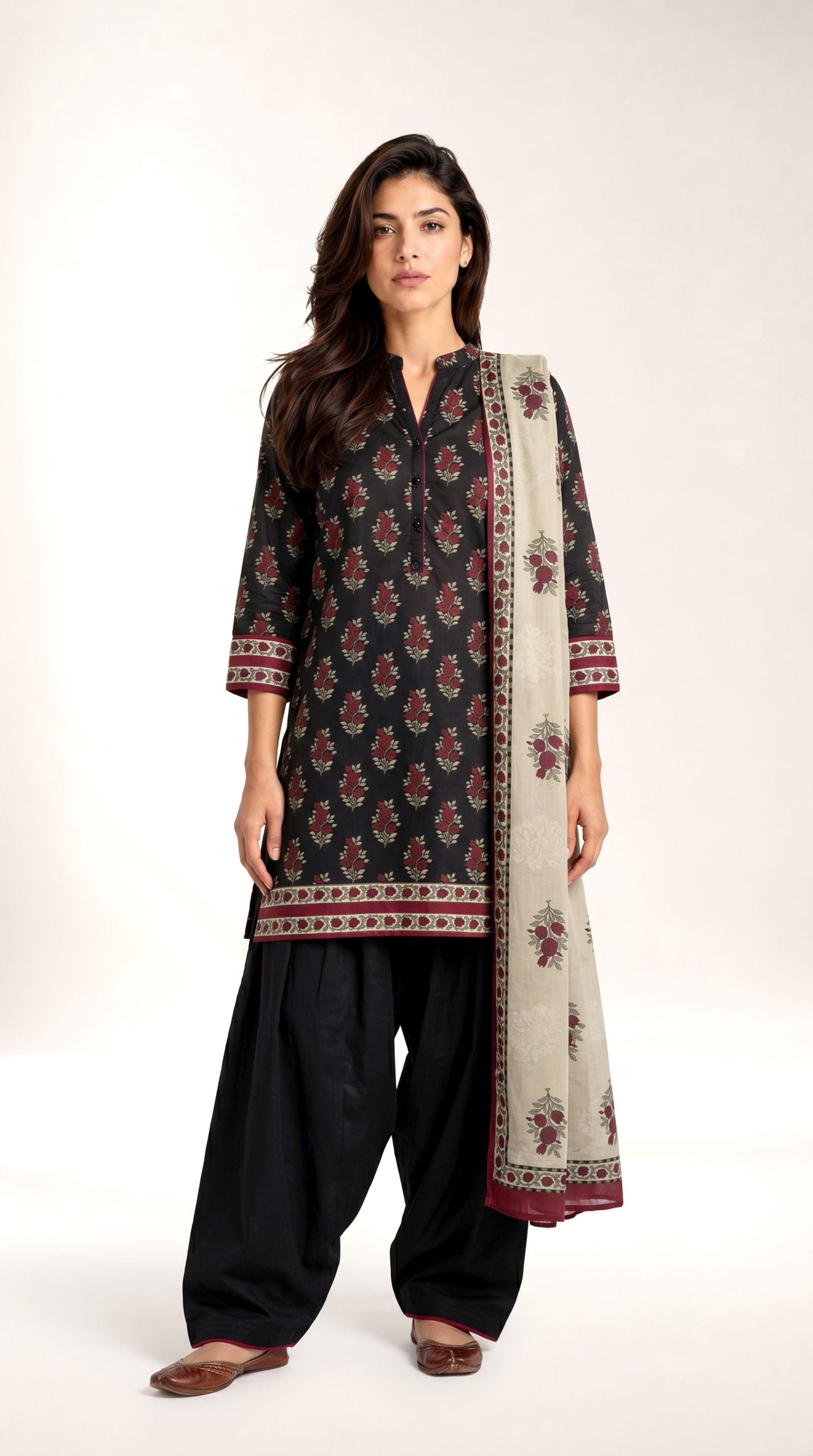 Alkaram Black-Red MSB-02-26-180 3PCS