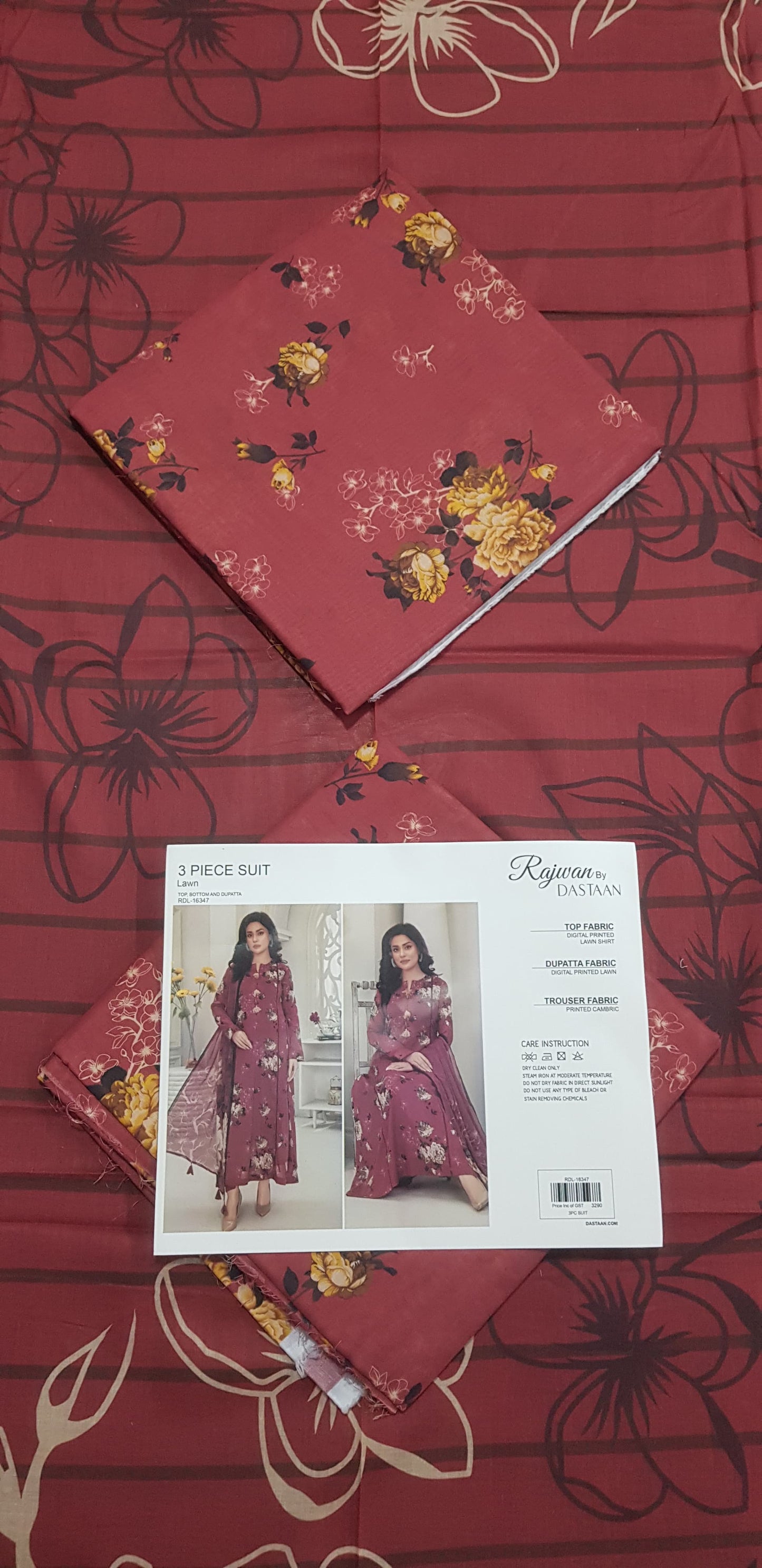 Rajwan by DASTAAN Lawn Unstitched Lawn 100% Original Lawn 3 Pieces ❤️🔥