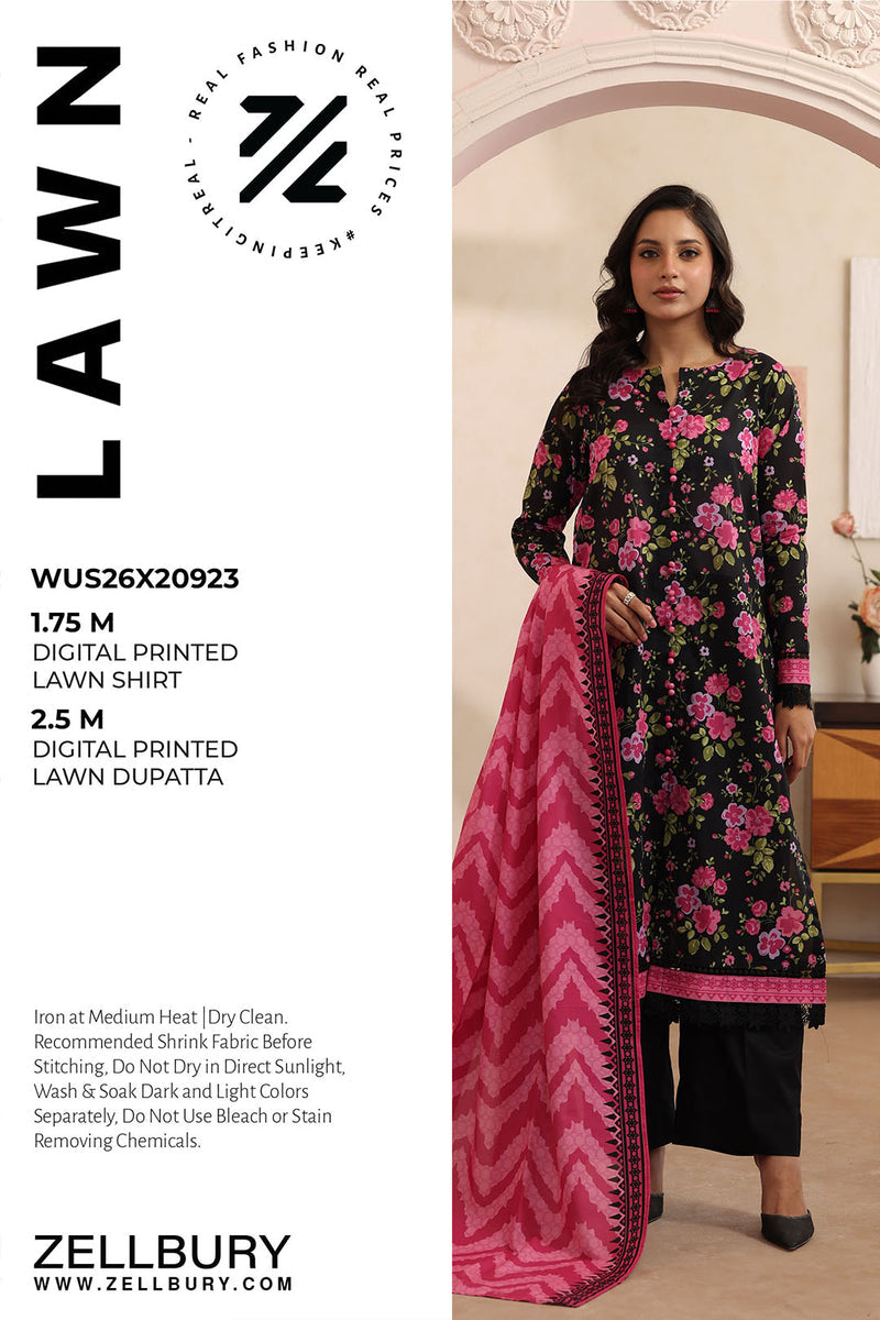 Zellbury D.C:-WUS26X20923 Digtal Printed Lawn 2Pcs Collection