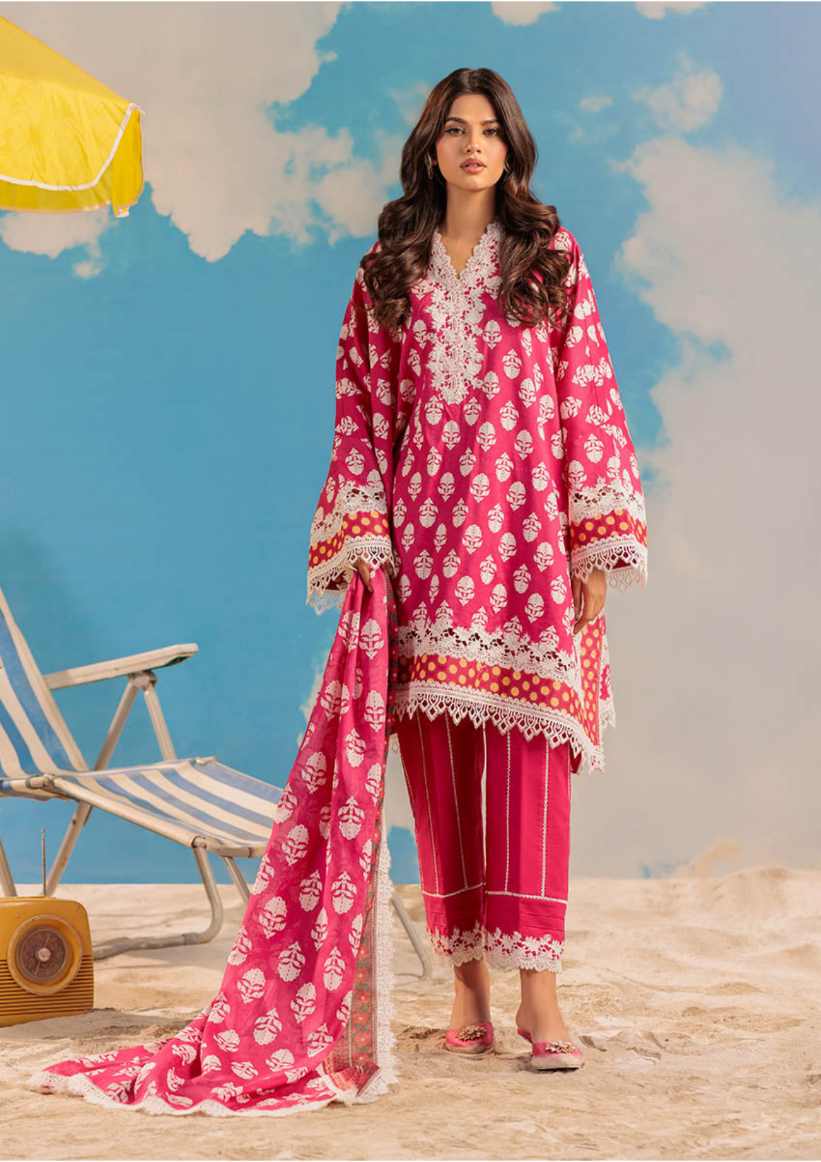 BONANZA DORIA LAWN UNSTITCHED 3 PIECE โก๐๐