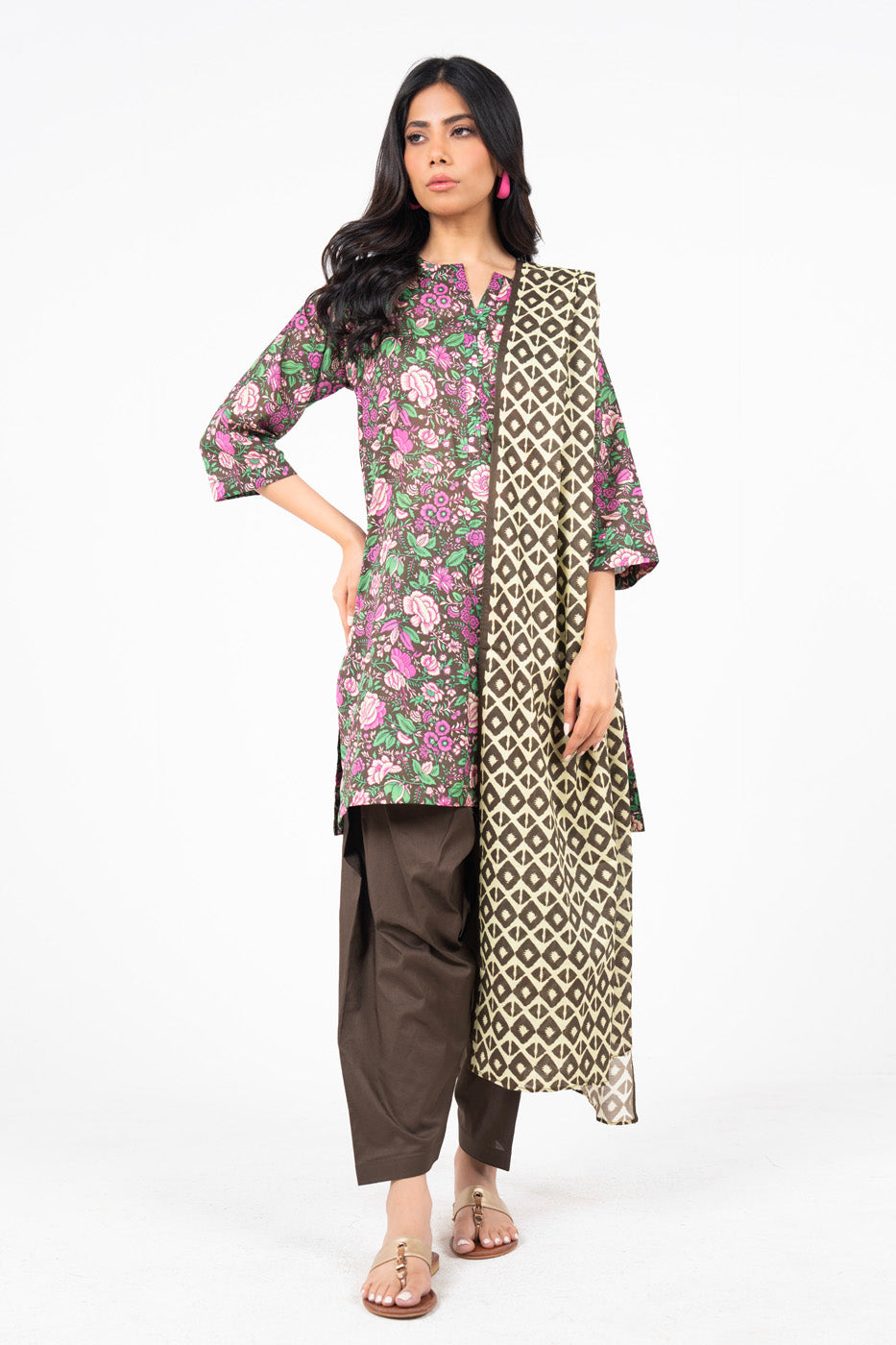 alkaram prints 100% Original Lawn Unstitched 3 Pieces ❤️