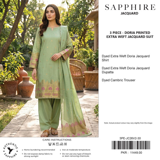 Sapphire Pistachio Jacquard 3Pcs