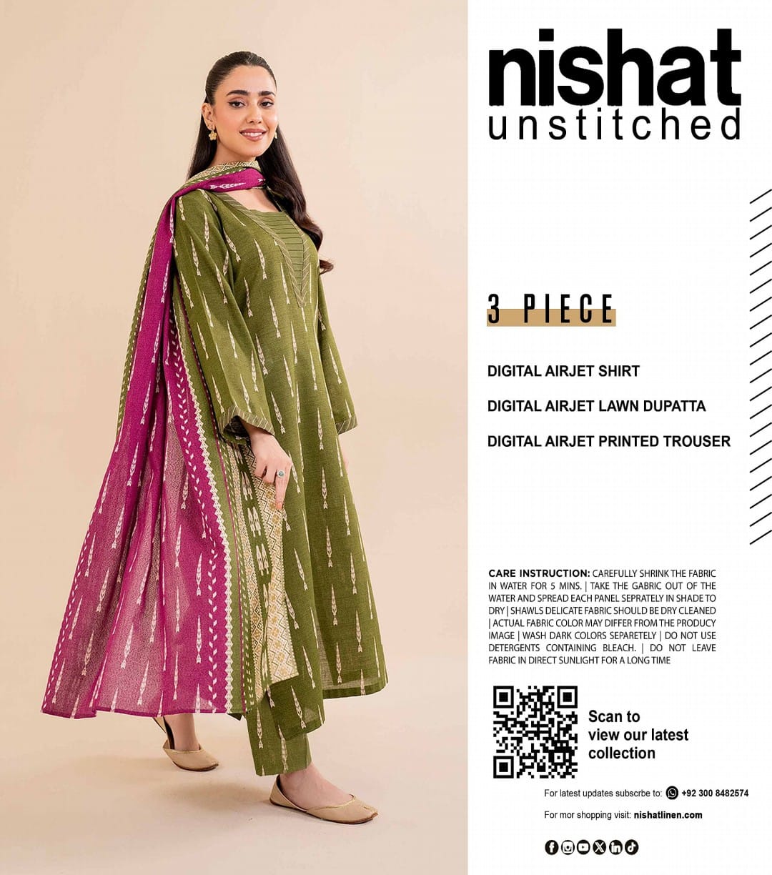 GulAhmed,Khaadi,Zellbury,Ego,Salitex,CrossStitch,Nishat,Firdous,Baroque,Maria.B,Alkaram ,SanaSafinaz Printed Unstitched 3P in 1299π΅π°π