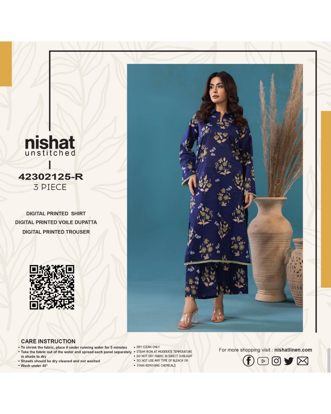 ✨ NISHA BY NISHAT🌸 2025 Digital Lawn Collection 🥳