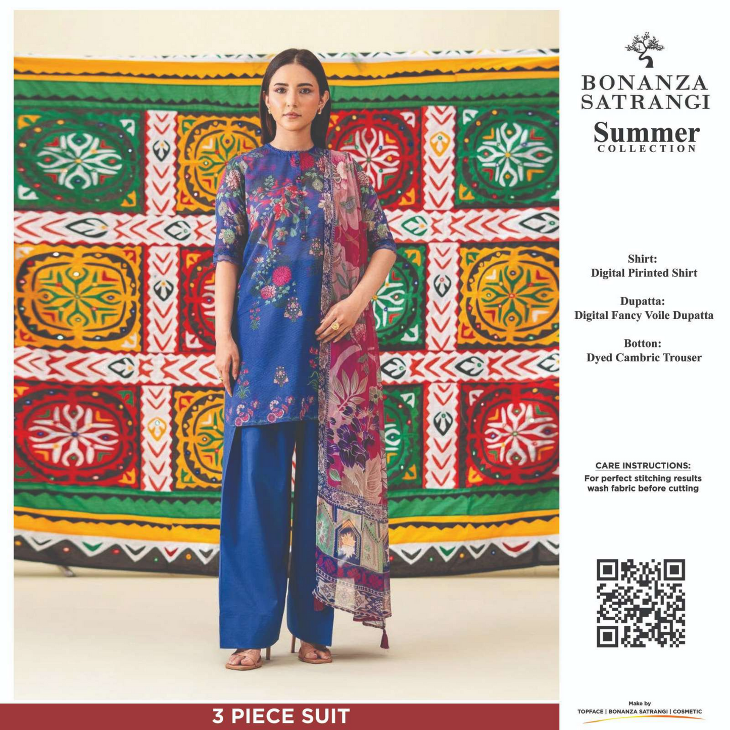 Bonanza Satrangi Navy 3PCs