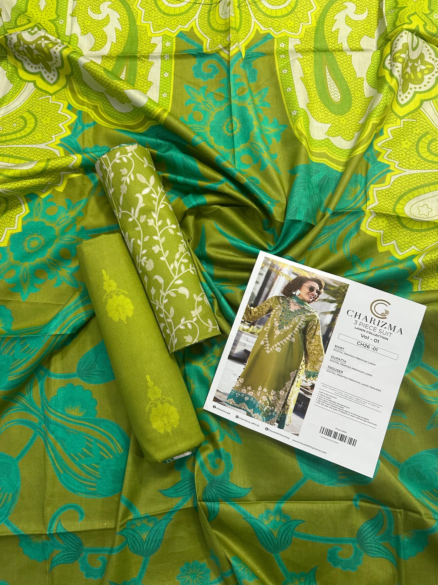 CHARIZMA LAWN UNSTITCHED COLLECTION – Vol 1_CH26-01