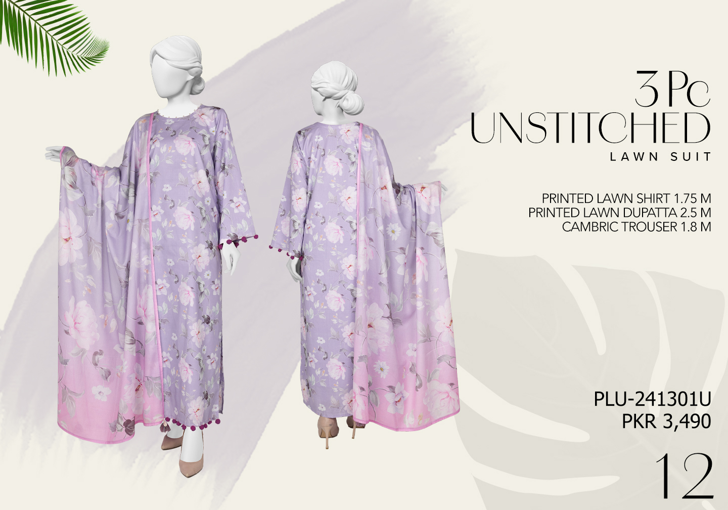 J• 100% Original Unstitched Lawn Norah Panjnad by Junaid Jamshed 3 Piece 🔥