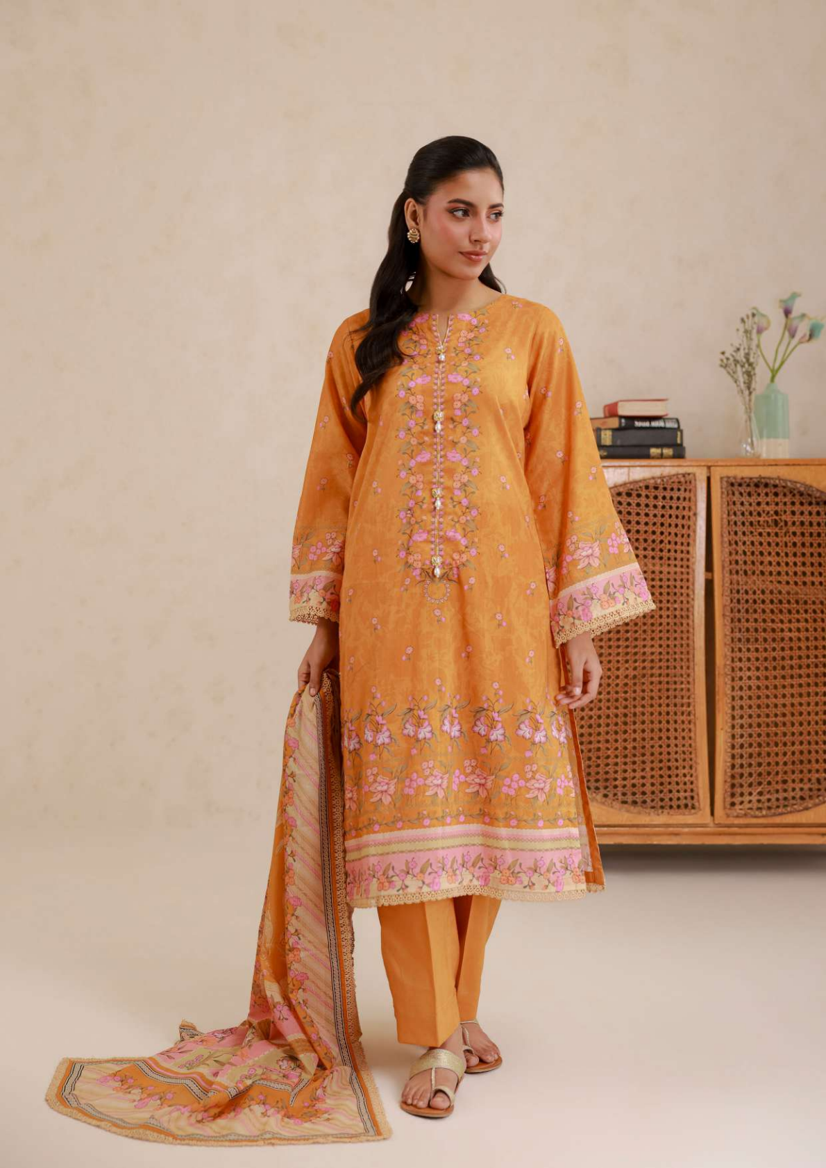 ZELLBURY Unstitched Lawn Collection 2026 Design # WUS26X30758