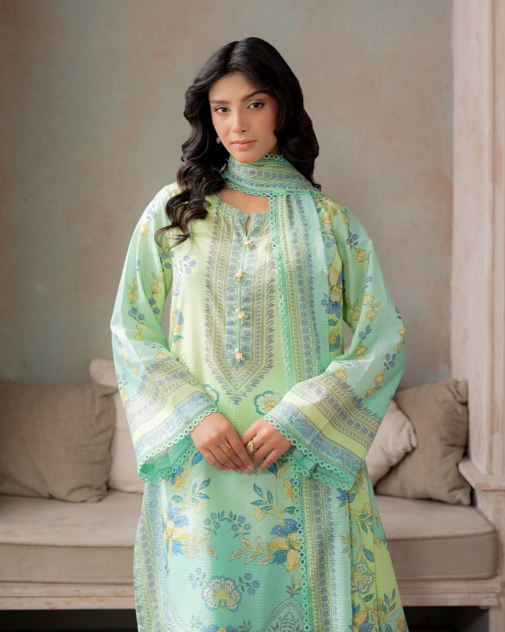 ZELLBURY Unstitched Lawn Collection 2026 Design #WUS26X30613
