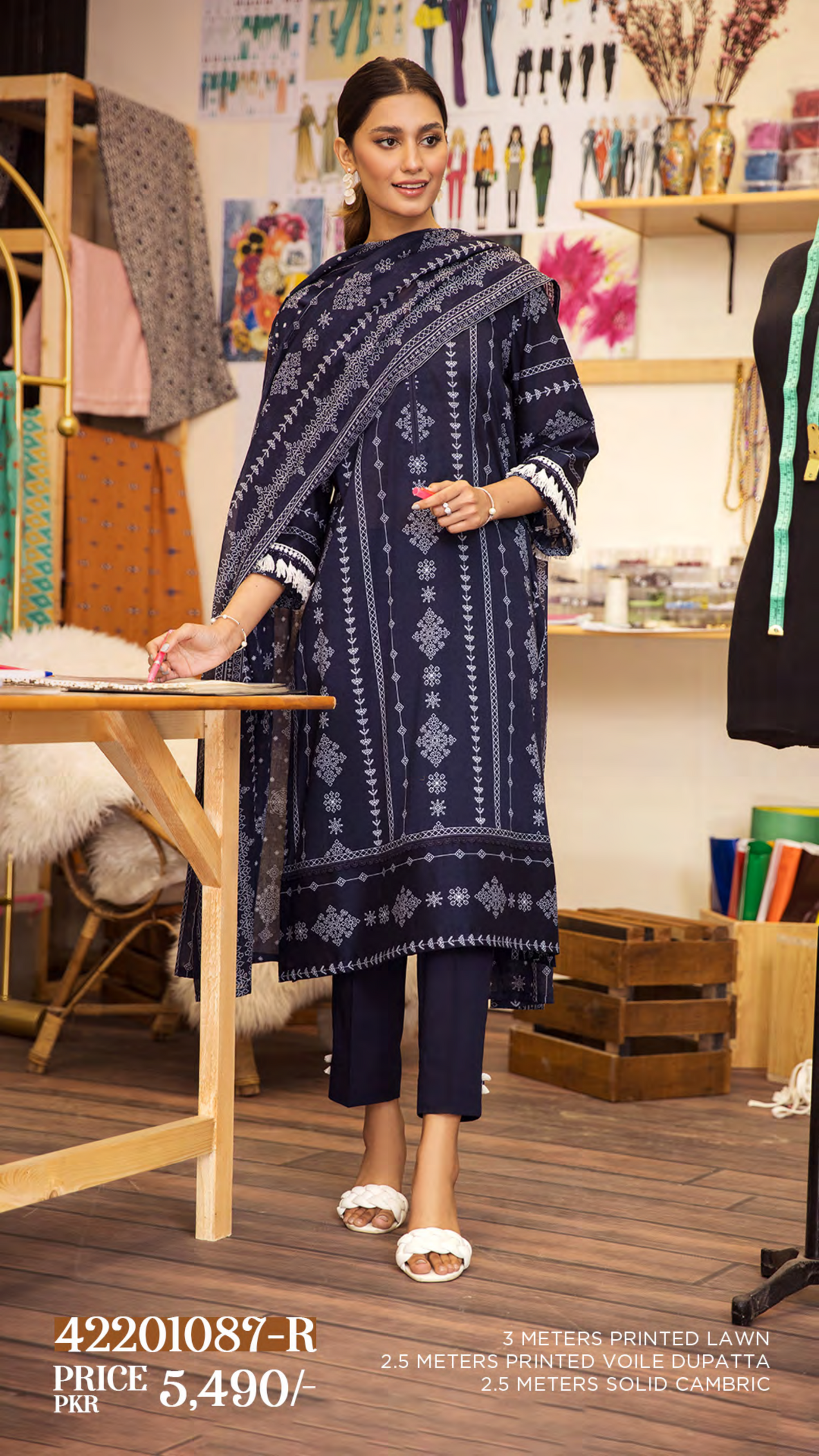 Nishat Unstitched Lawn 3 Piece ✨✅
