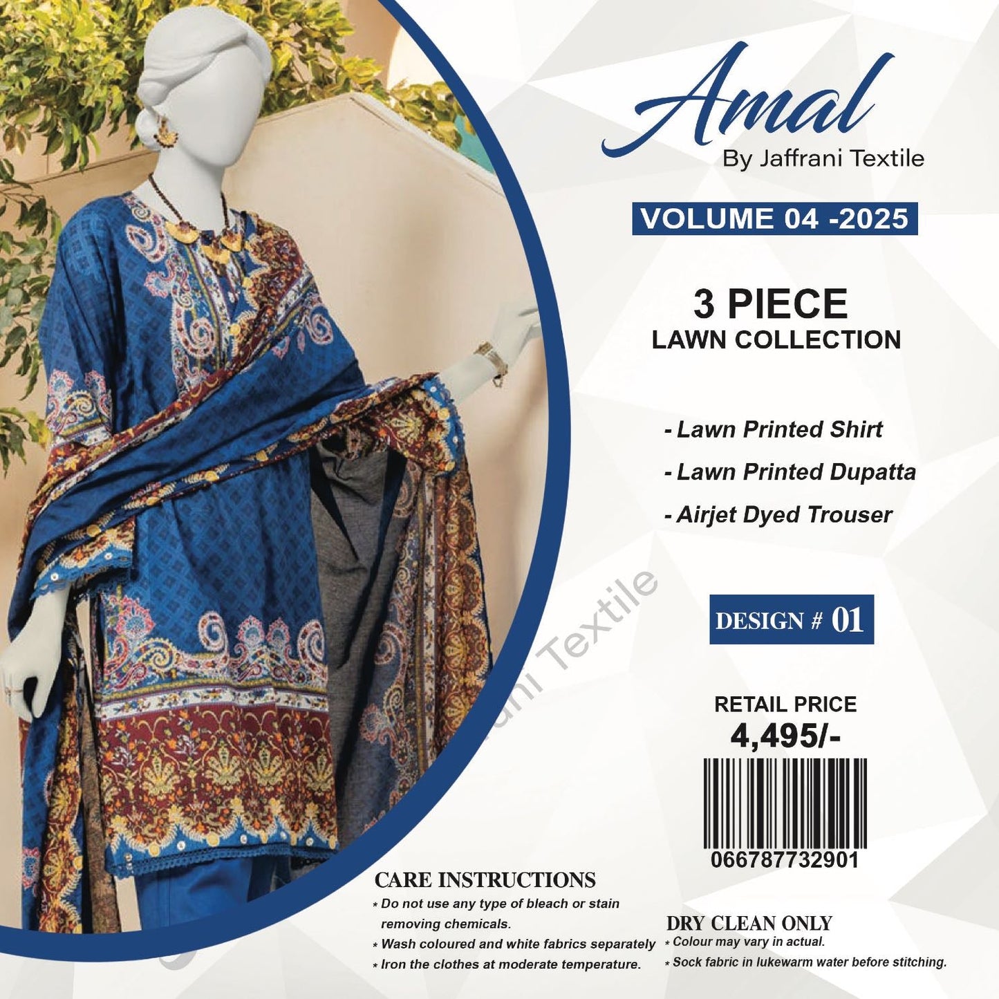 Amal By Jaffarani Dark Blue 3PCS