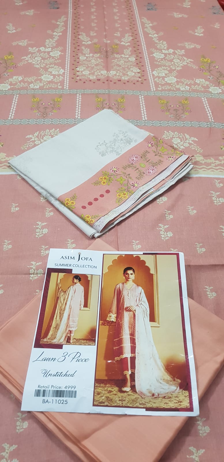 Asim Jofa Lawn Printed 3PC In Wholesale Price
