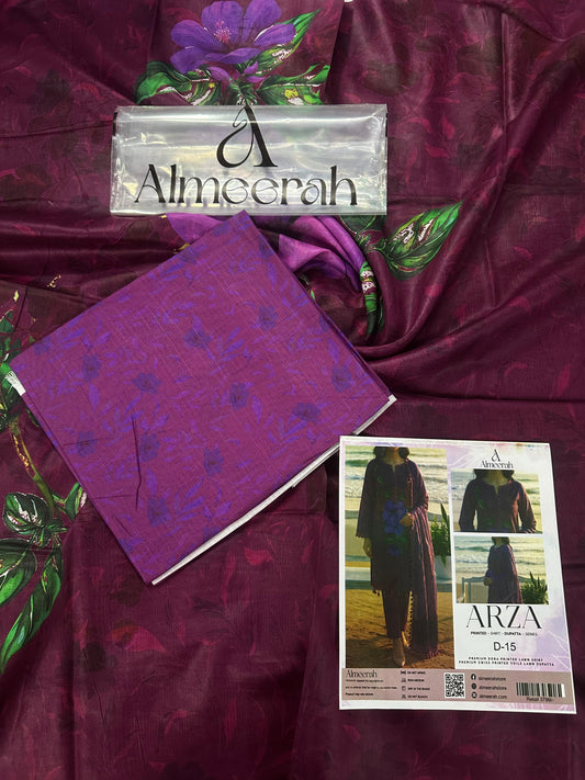 Almeerah ARZA – PRINTED D-15 2PC Premium Lawn Collection