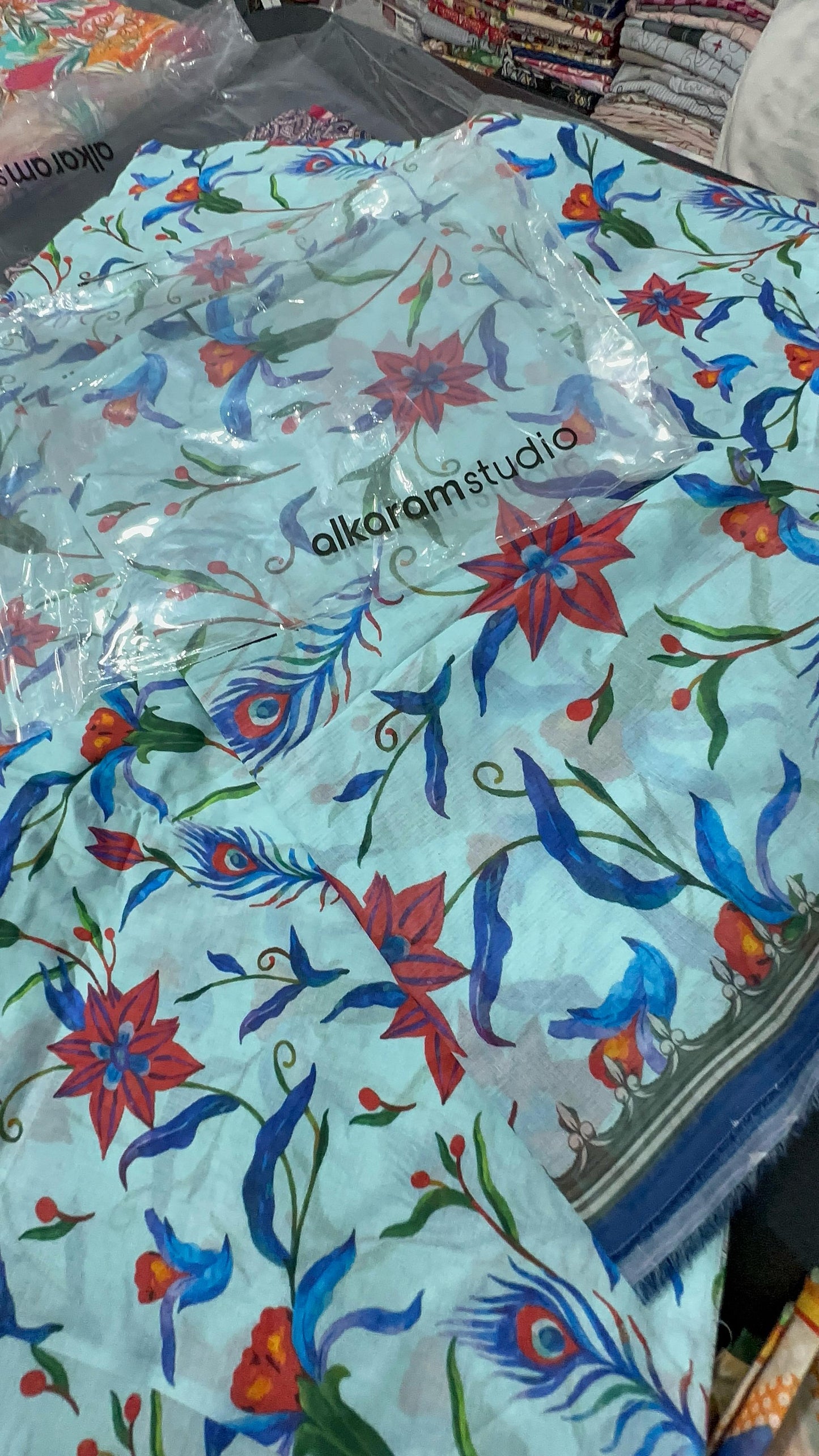 alkaram Shirt Dupatta Lawn 2Pcs 🔥