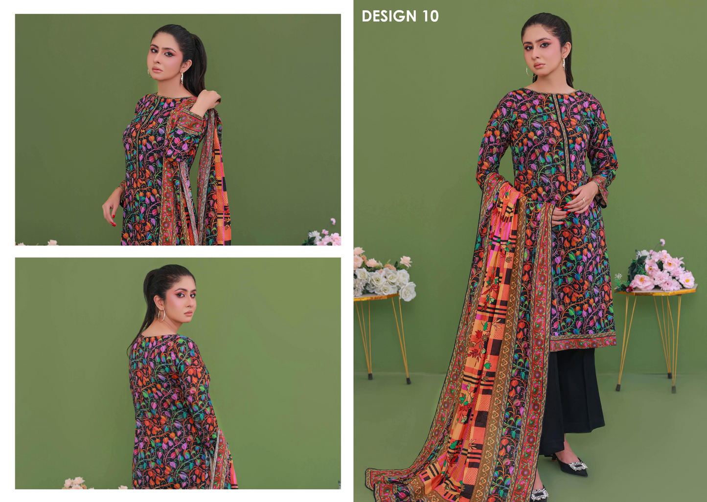 Leaves By Jawed Arts 100% Original Unstitched Lawn 3 Piece in Wholesale 🔥❤️