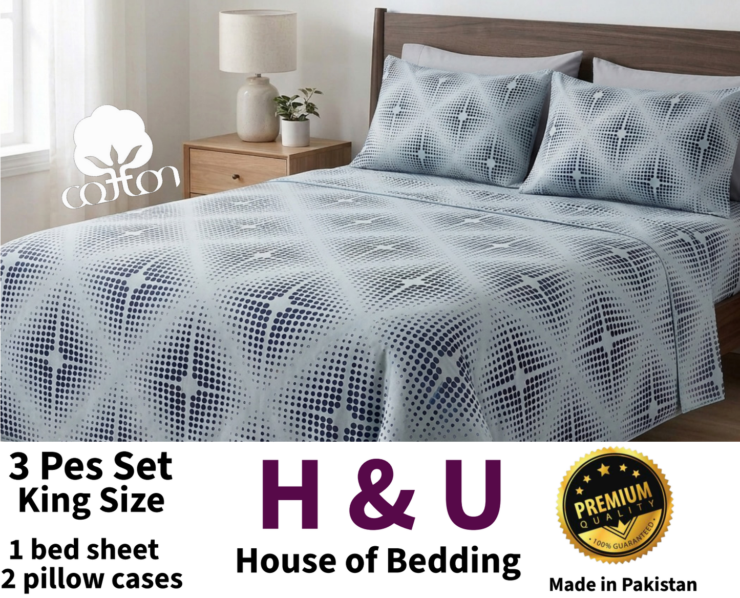 H&U Double Bed Bedsheet