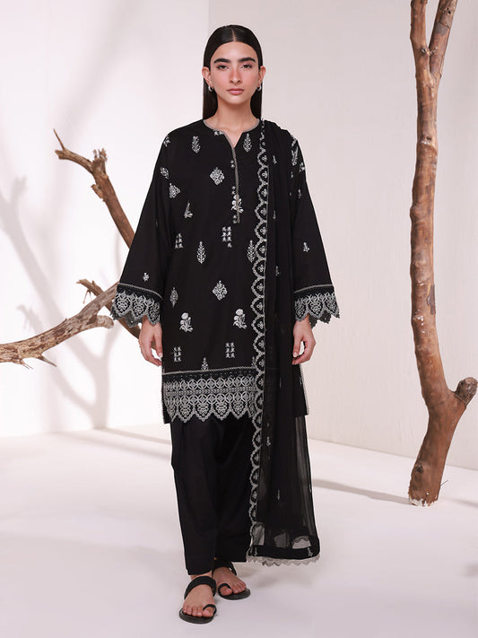 SALITEX MONOCHROME EMBROIDERED LAWN SUIT 🖤