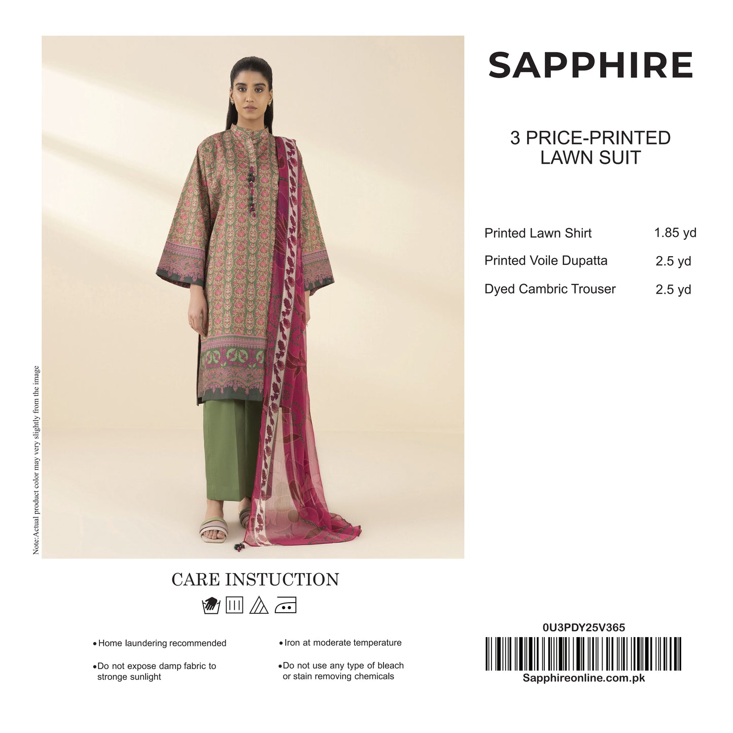 Sapphire Unstitched Lawn 3P