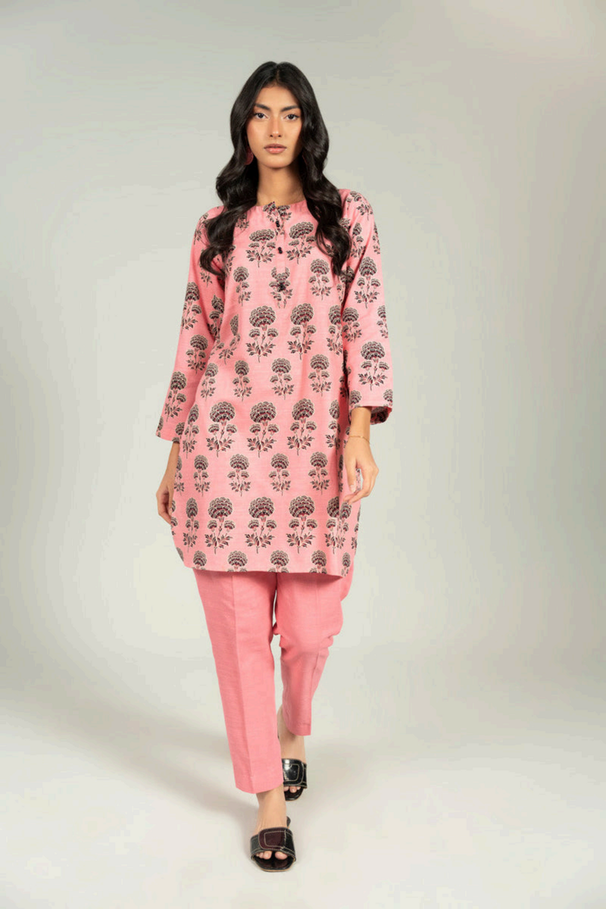 Alkaram Fresh Pink Khaddar 2Pcs