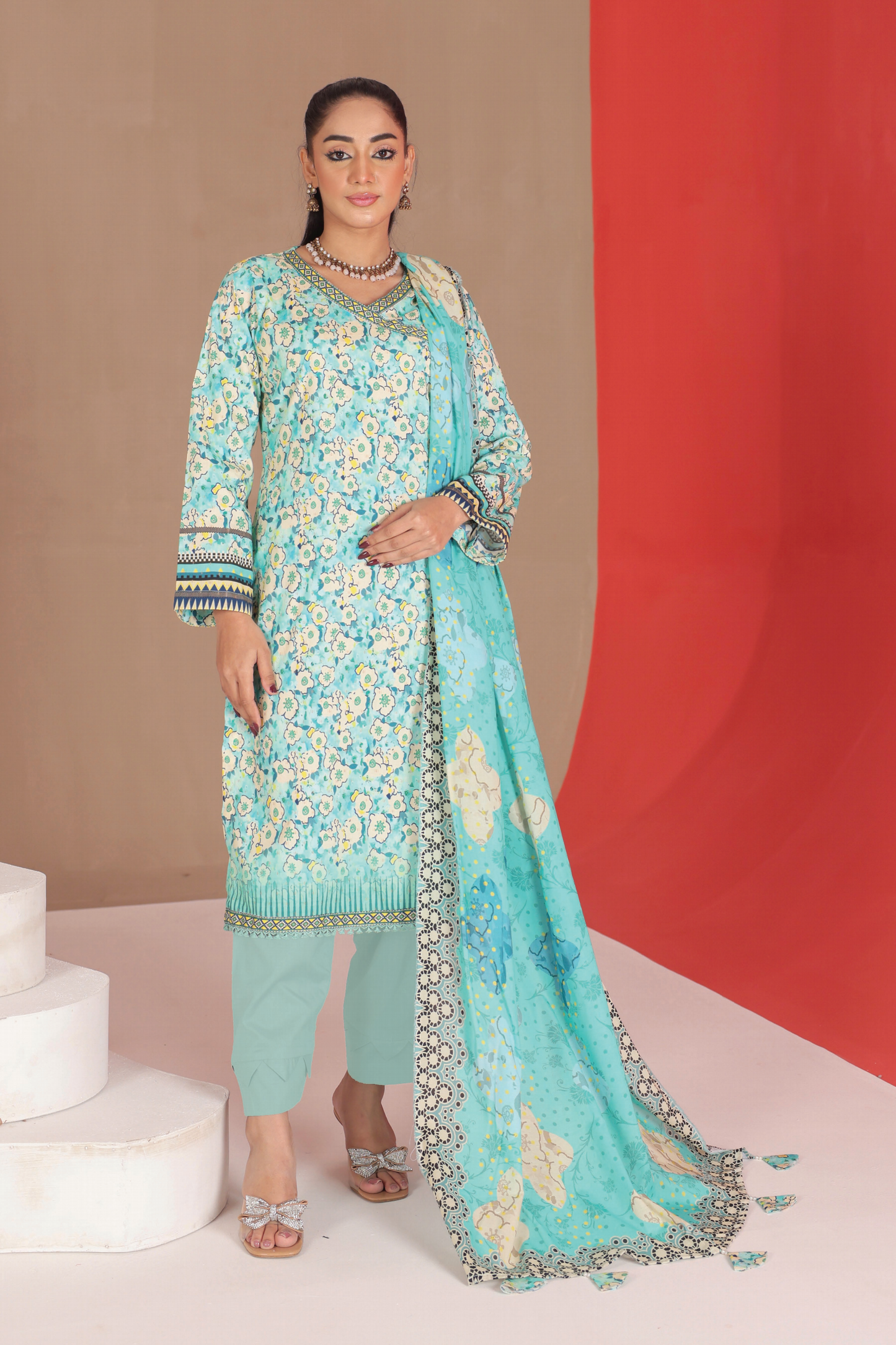 Flat 50% Off Lamisah Jade Broshia Jacquard 100% Original Lawn Unstitched in Wholesale π₯³π―β