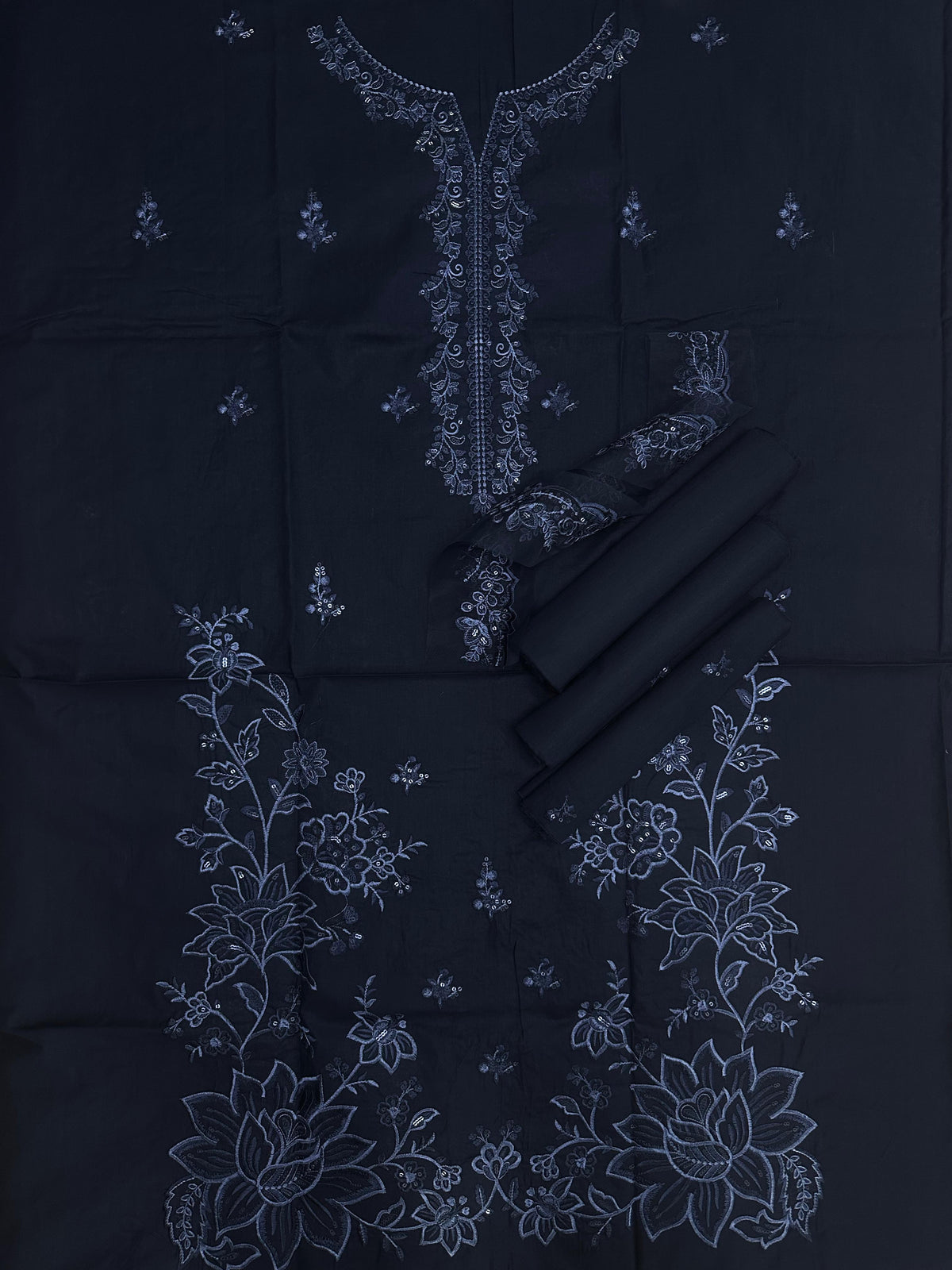 Saqafat Navy Emb 2Pcs Lawn