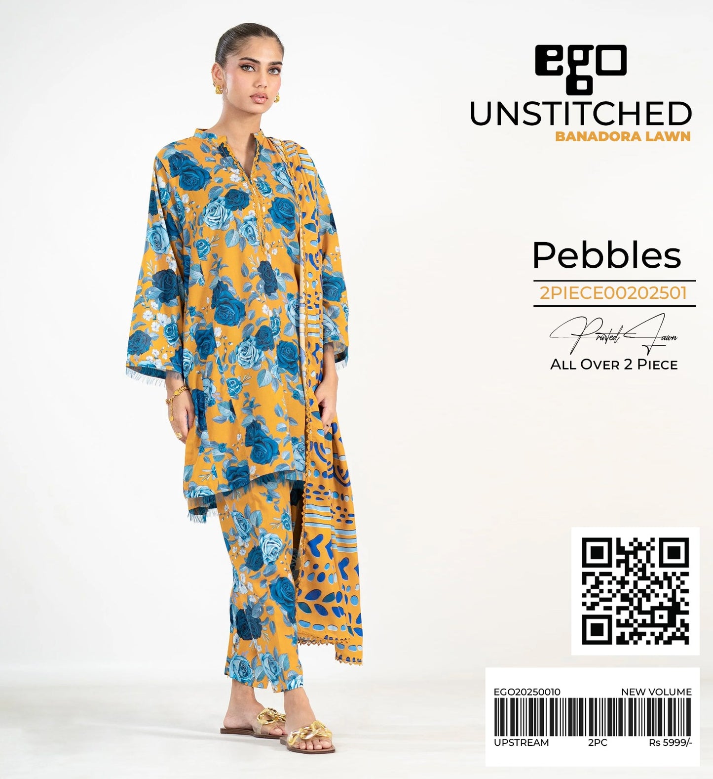 Ego Shirt Dupatta Lawn 2Pcs π₯