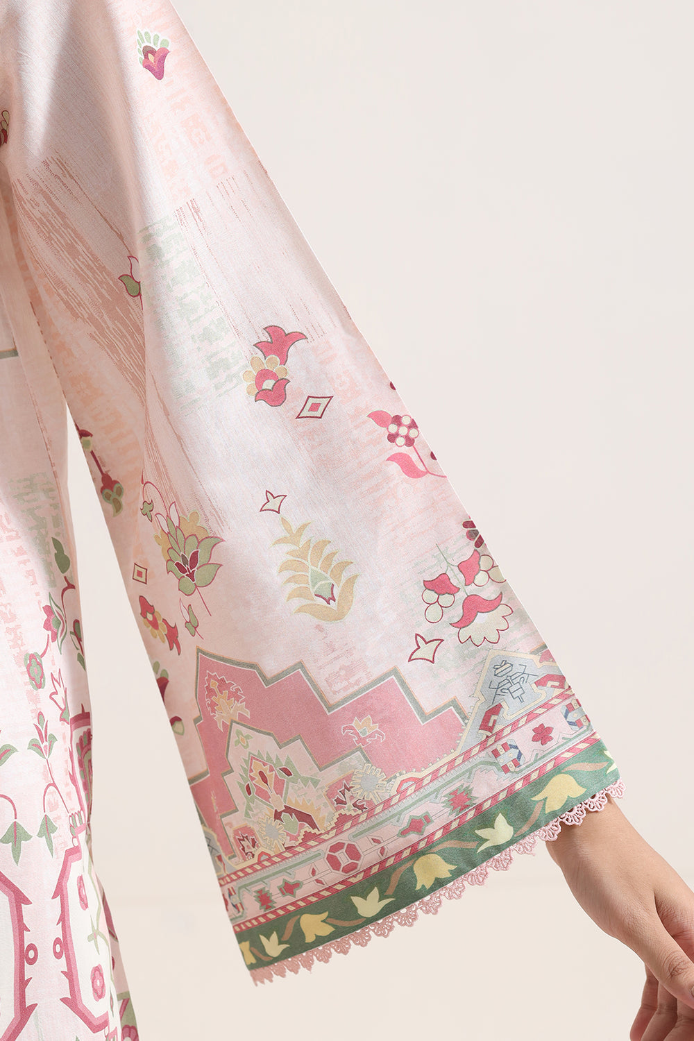 Saya Pastel Peach 3PCs Printed Lawn Unstitched Collection