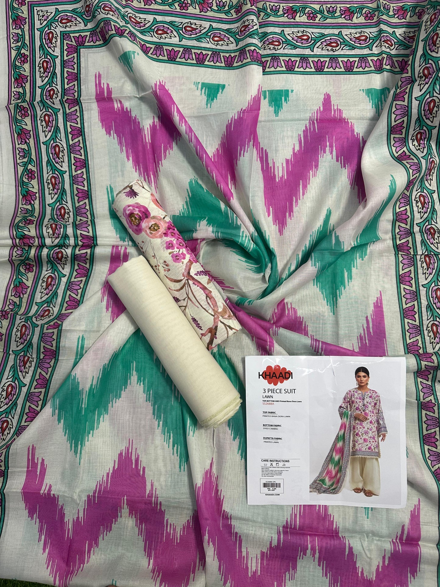 Khaadi Heritage - 3 PCs Printed Bana Dora Lawn Unstitched Collection