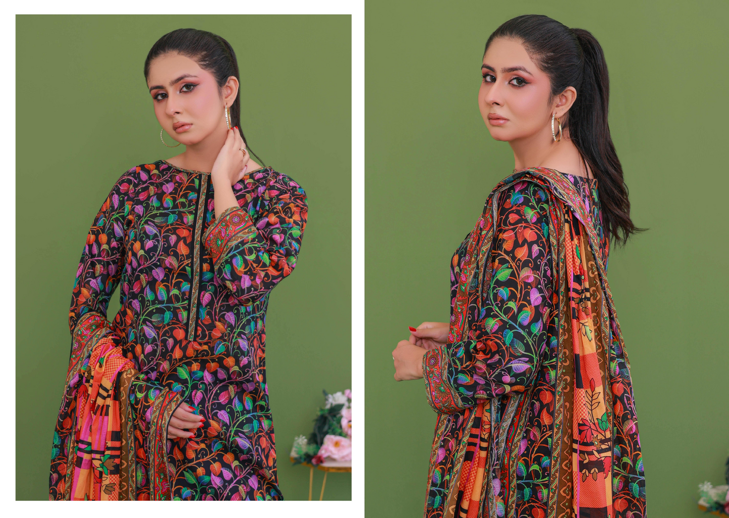 Leaves By Jawed Arts 100% Original Unstitched Lawn 3 Piece in Wholesale 🔥❤️
