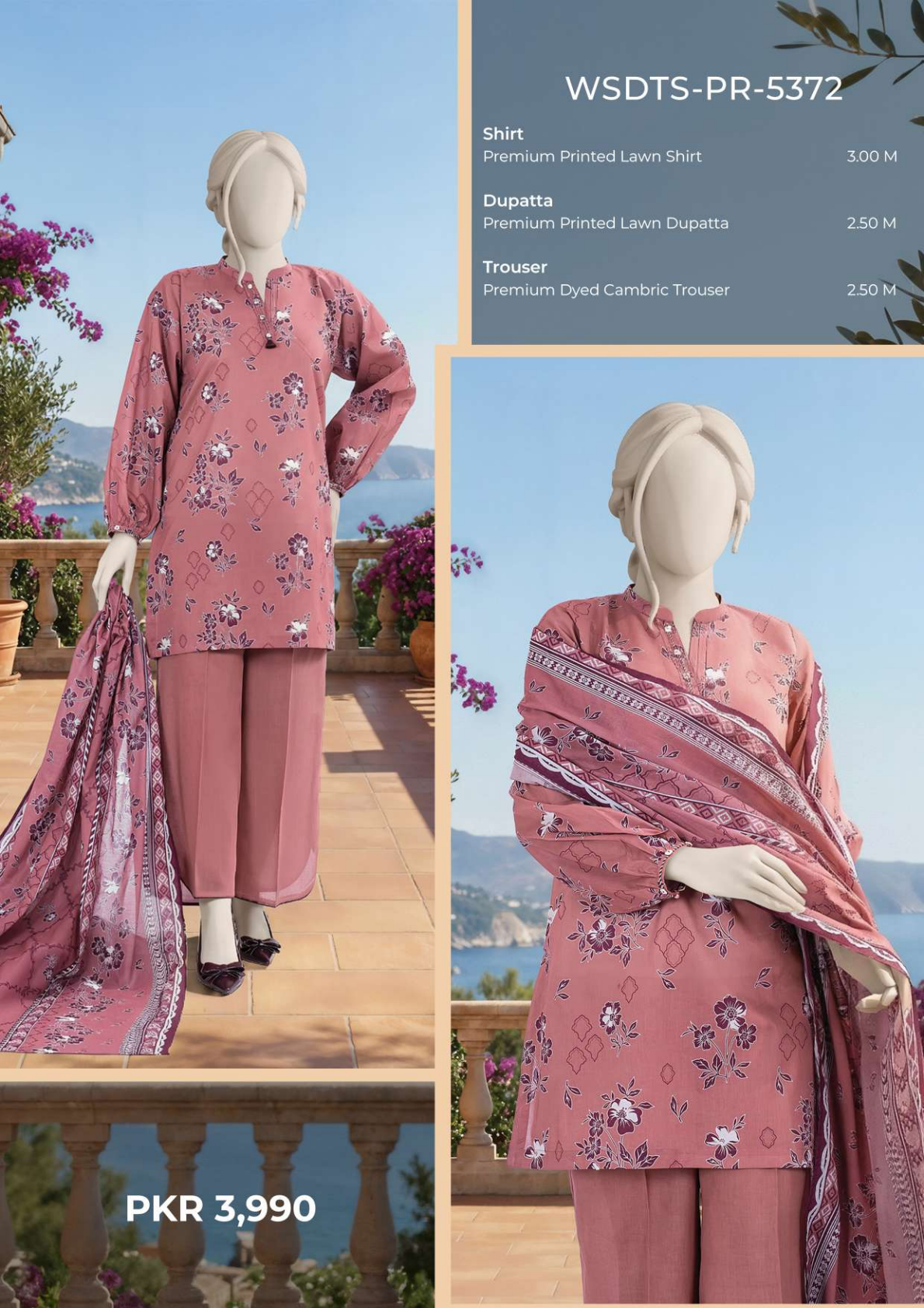 MTJ Original Printed Lawn β Summer 2026 Design# WSDTS-PR-5372