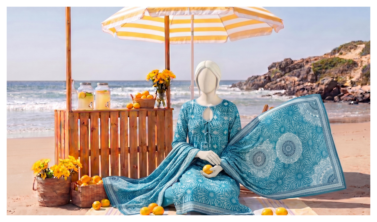 SAWERA-E-SAHIL Printed Lawn Collection D-06