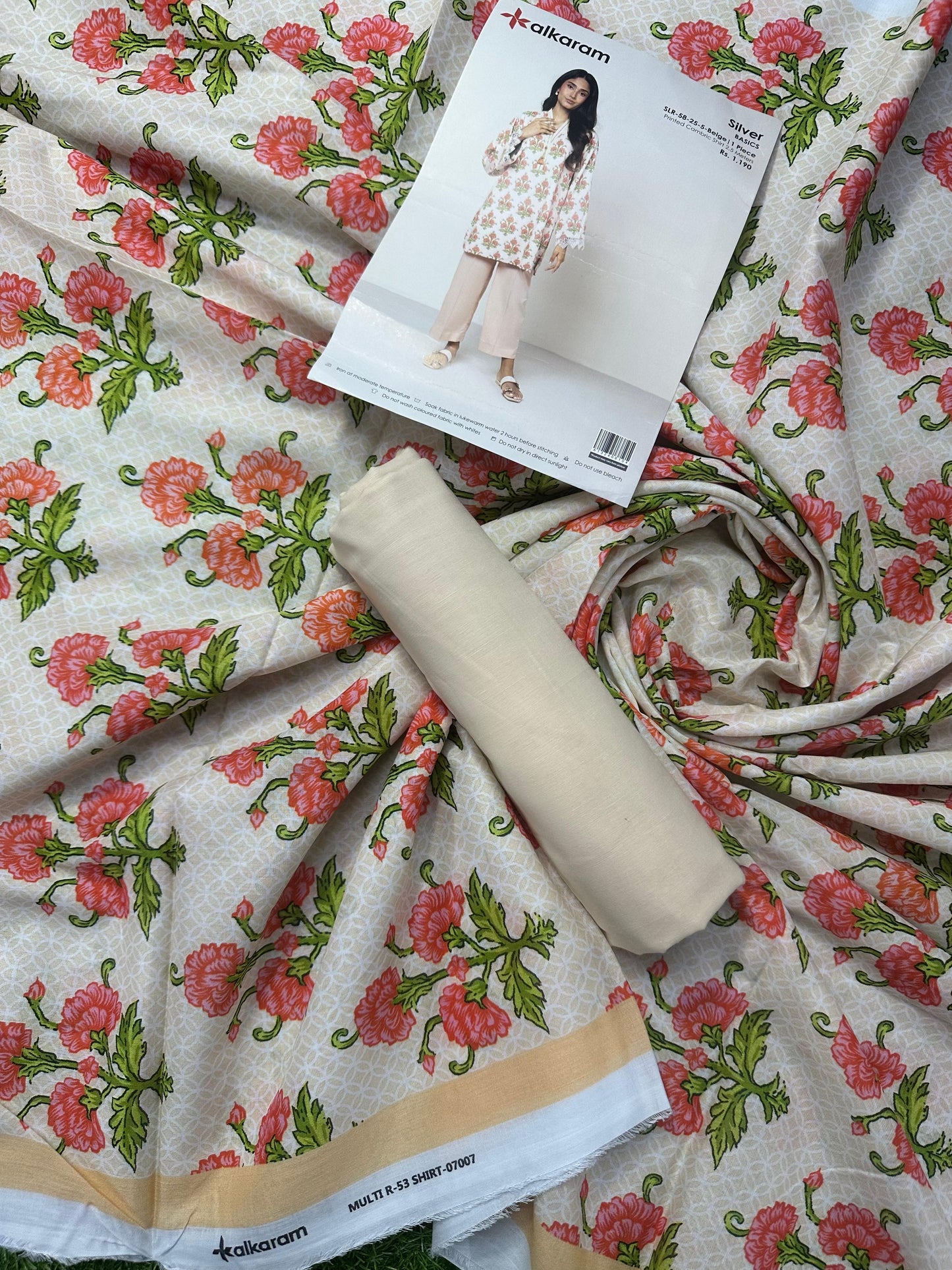 Alkaram Beige 2Pcs S+T