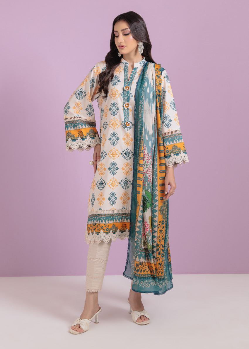 Bonanza Satrangi Unstitched Tropical Whisper - 3 Pc (WU3PPBS25LIUN03)