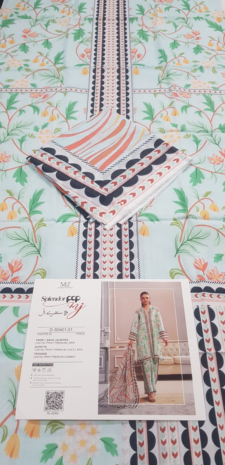 100% Original Spiendor Pop by MoosaJee Farooq Textile Lawn Unstitched 3 Pieces ❤️🔥