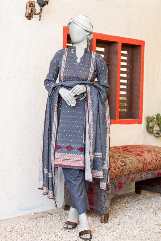 Haya Unstitched Digital Printed Lawn 3pc