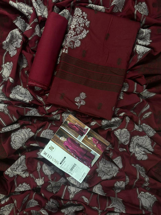 Zellbury Signature Jacquard Unstitched 3PCs Collection D-C:- WUS26X30855