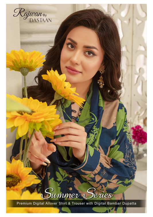 Rajwan by DASTAAN Lawn Unstitched Lawn 100% Original Lawn 3 Pieces ❤️🔥