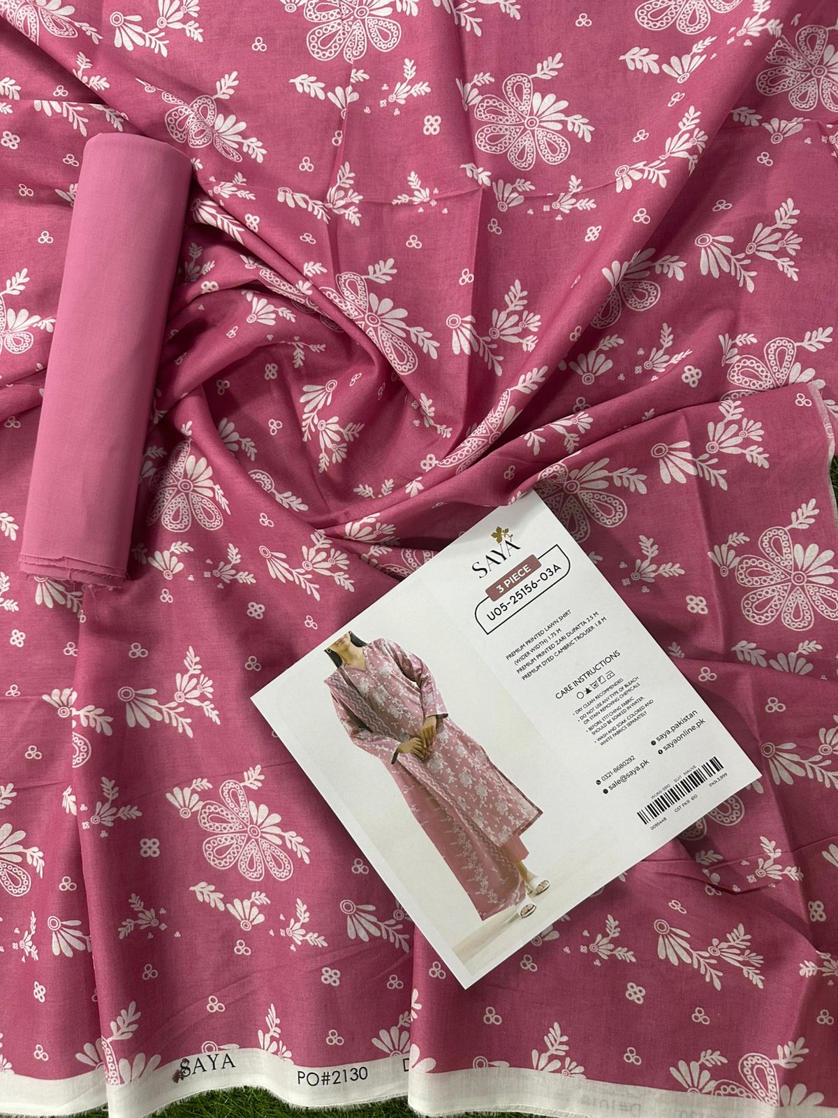 SAYA Premium Unstitched Collection Digital Printed 2-Piece Suit