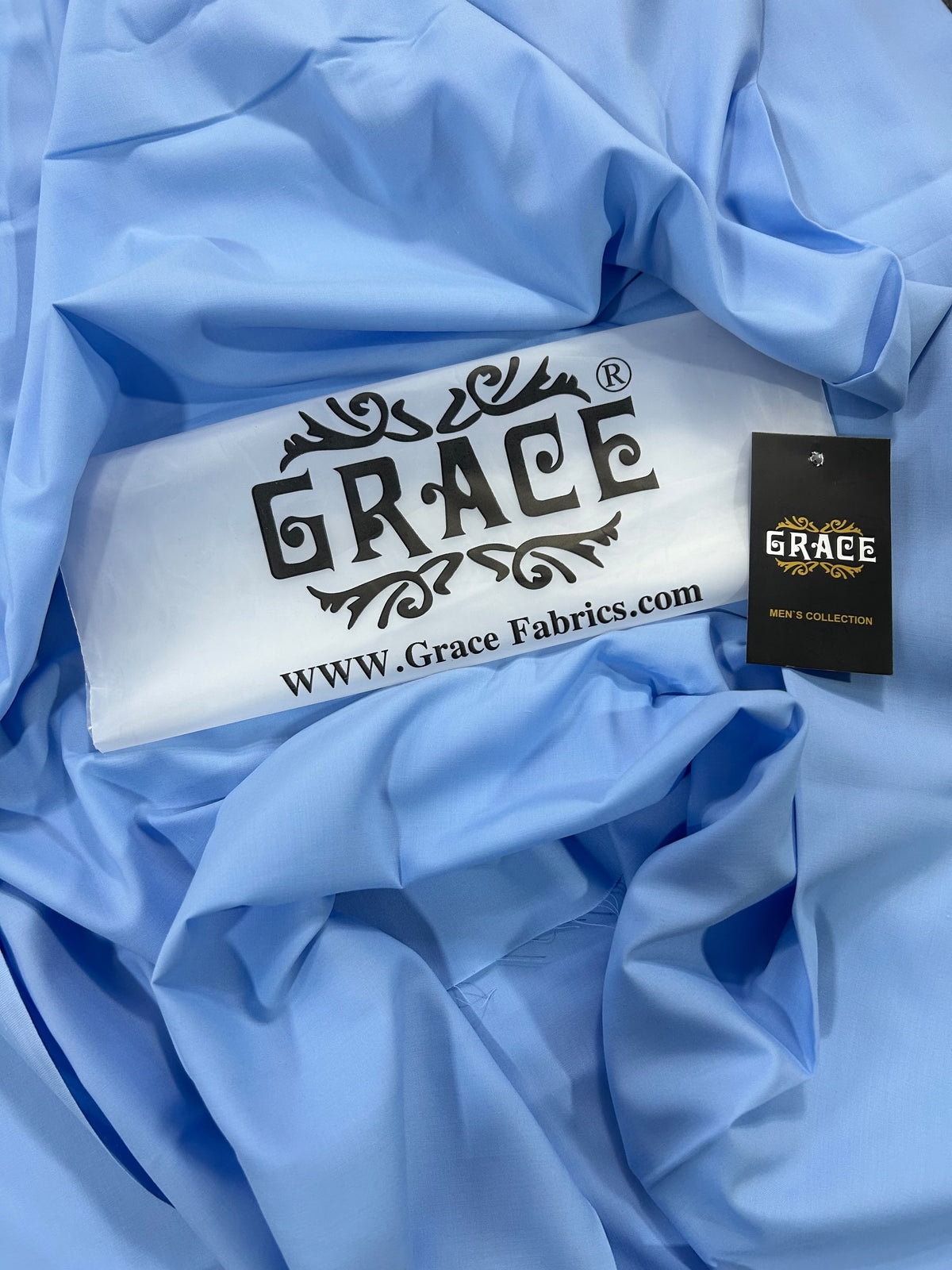 Grace Sky Blue Gent's Wash Wear Suit