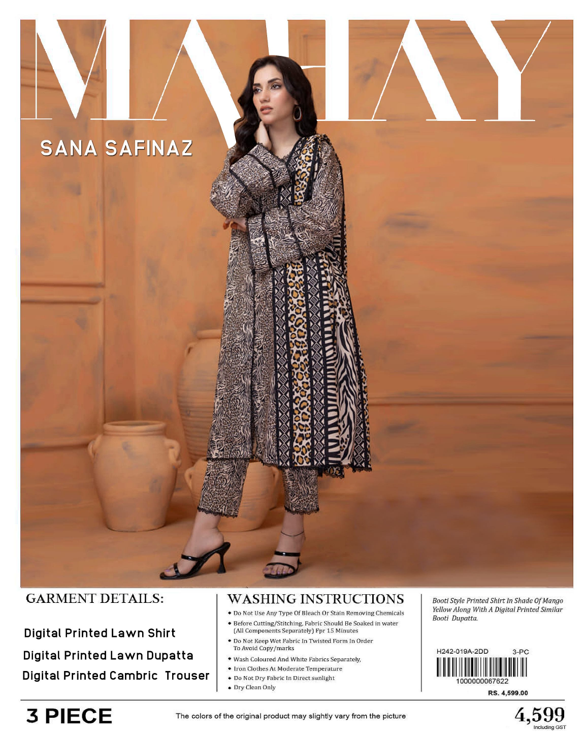 Sana Safinaz MAHAY Unstitched Lawn 3 Piece in Wholesale Price 🔥