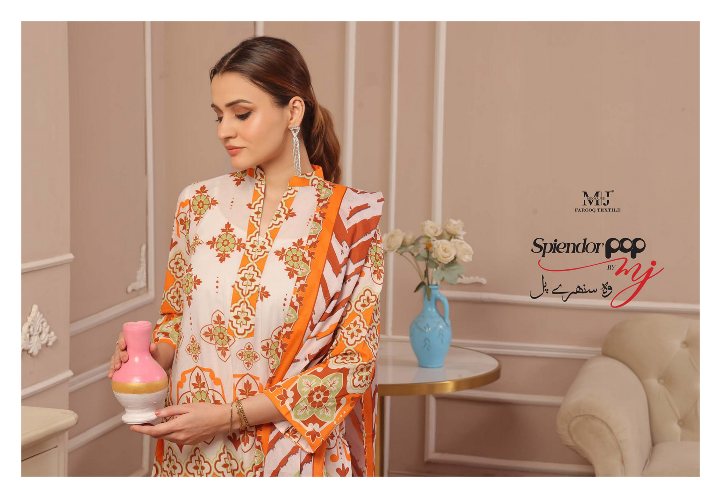 100% Original Spiendor Pop by MoosaJee Farooq Textile Lawn Unstitched 3 Pieces ❤️🔥