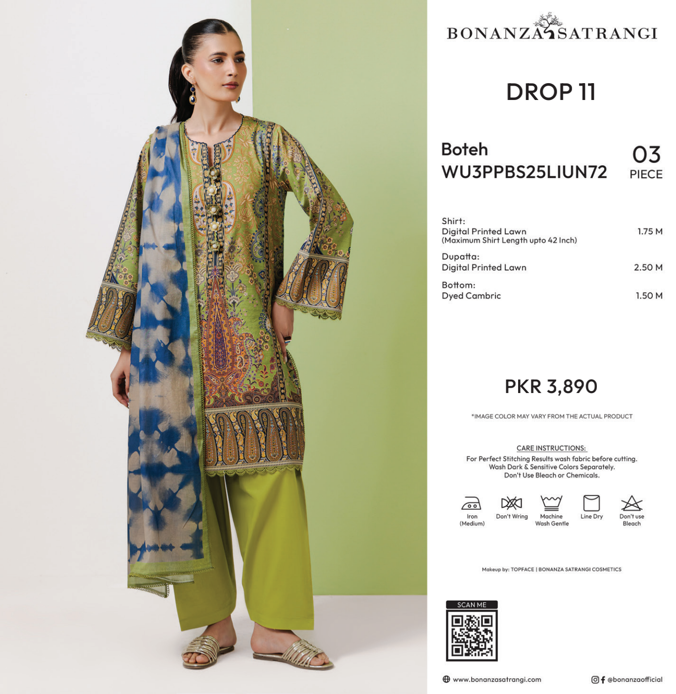 Bonanza Satrangi Unstitched
Boteh - 3 Pc (WU3PPBS25LIUN72) ❤️🥰