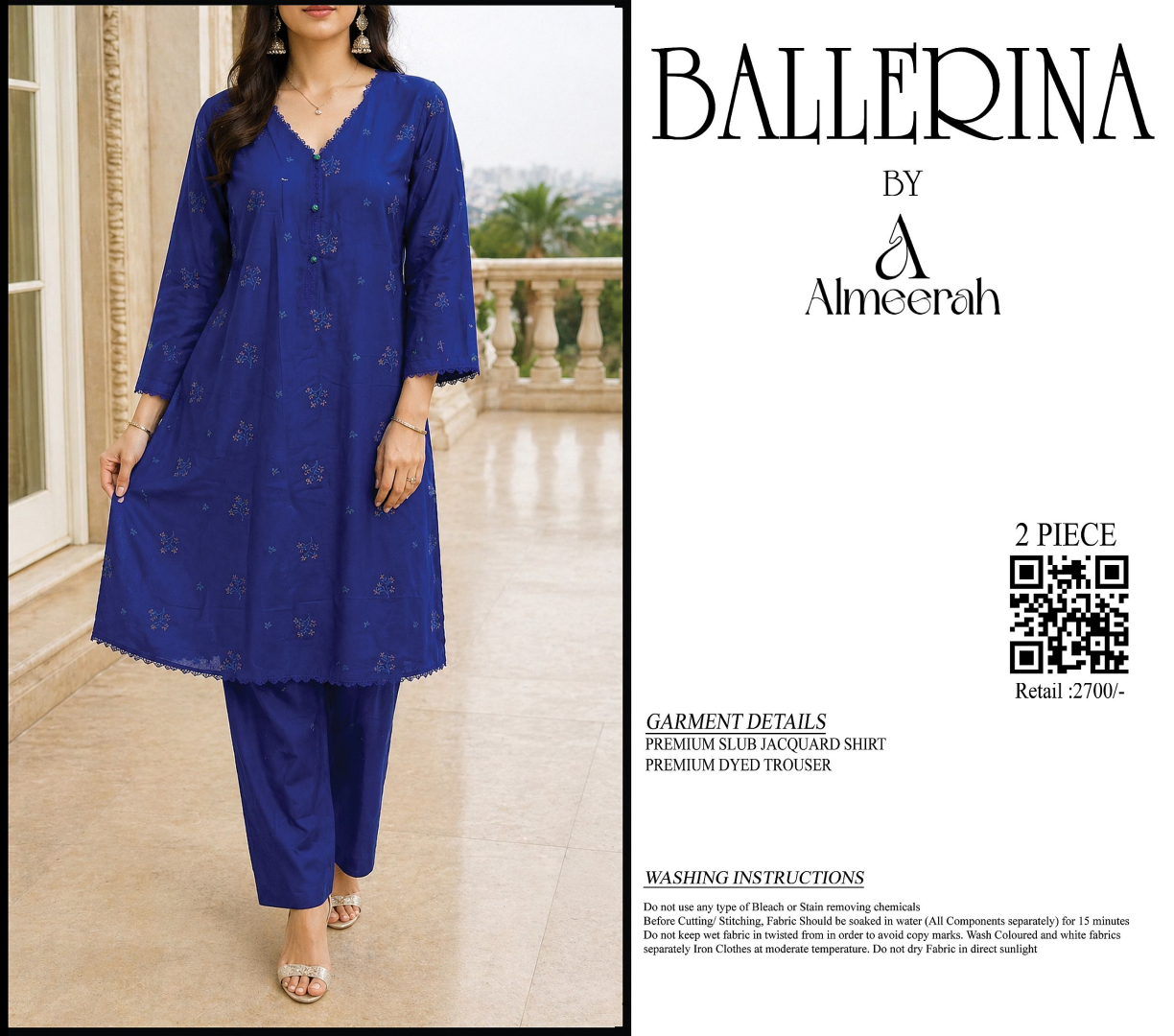 BALLERINA BY ALMEERAH D-8 - 2PCS JACQUARD COLLECTION