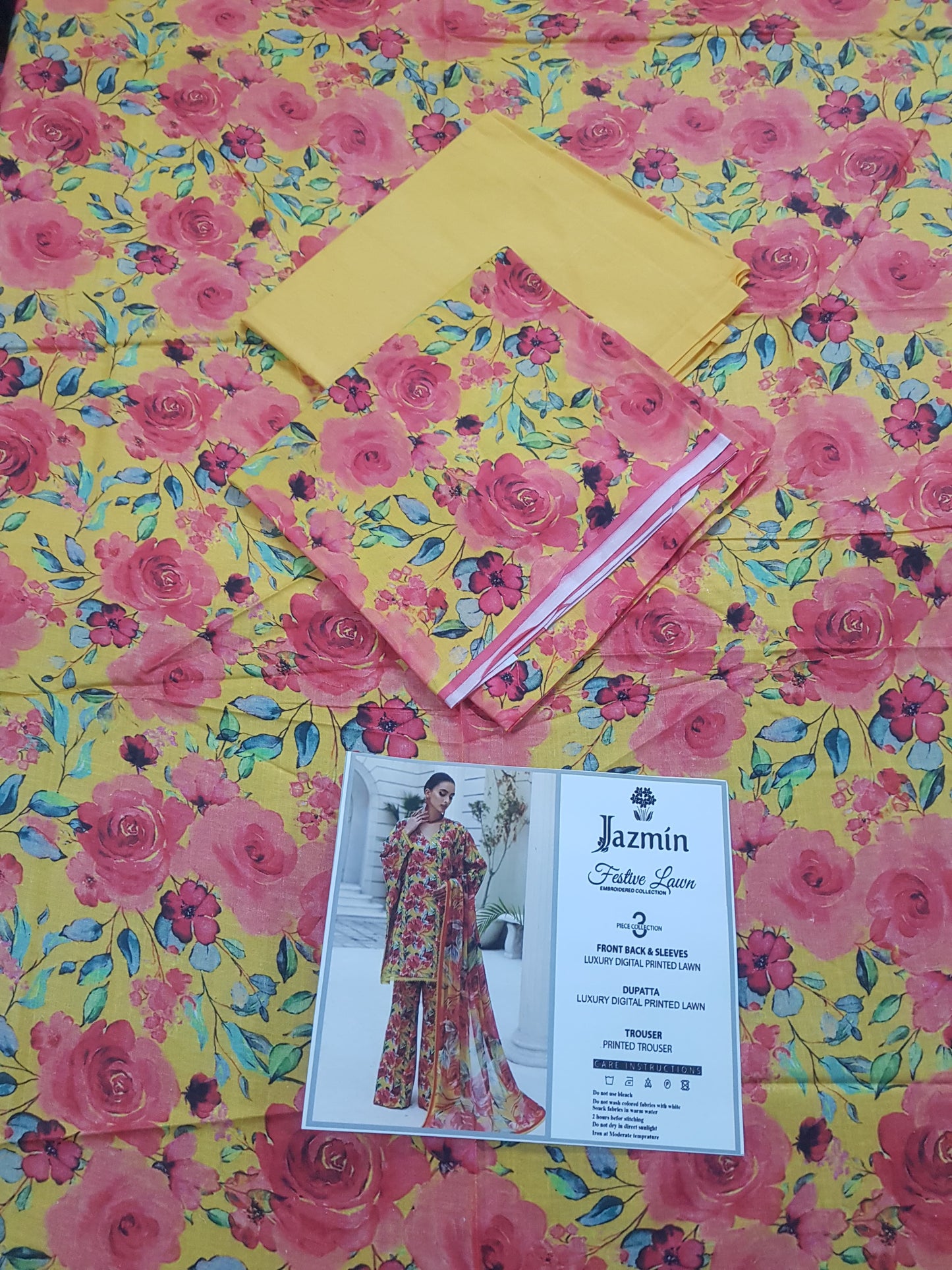 Jazmine Lawn Unstitched 3 Pieces ❤️🔥