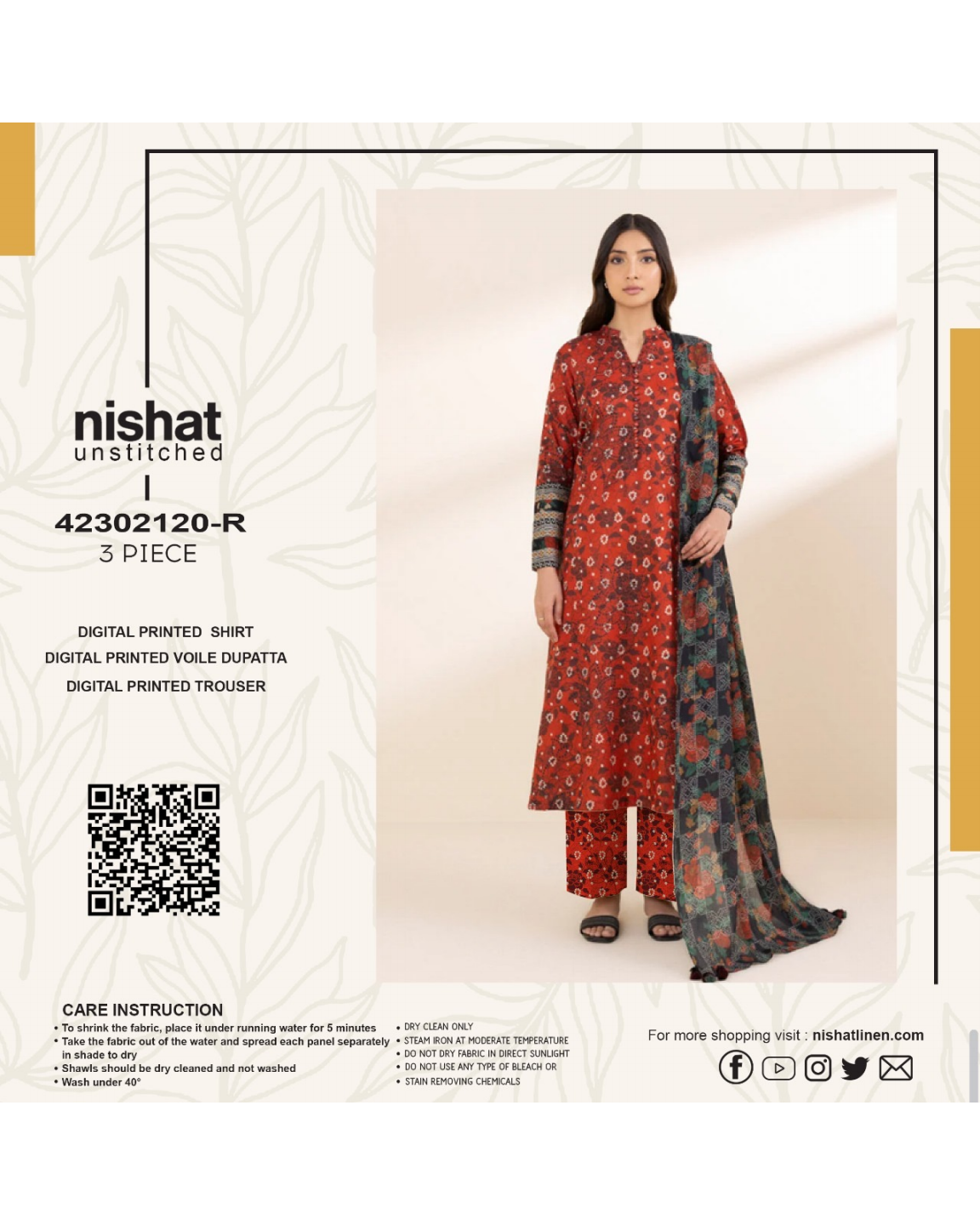 ✨ NISHA BY NISHAT🌸 2025 Digital Lawn Collection 🥳