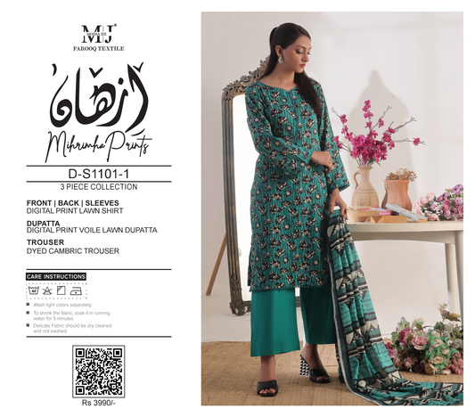 MOOSAJEE ORIGINAL LAWN 3 PIECE ππ₯