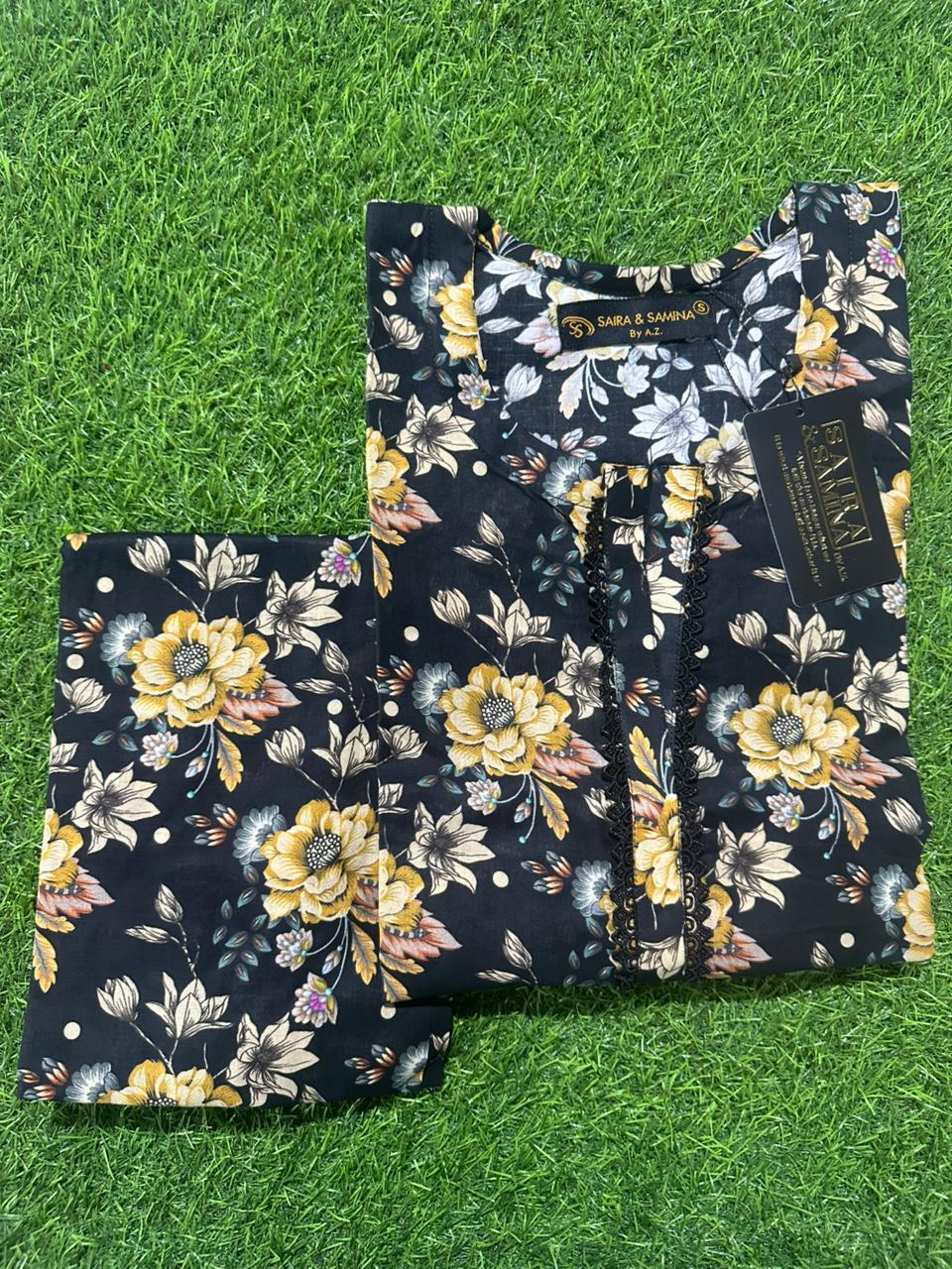 Saira & Samina Stitched CORDSET 2PCs Pure Lawn β Ready to Wear Collection
