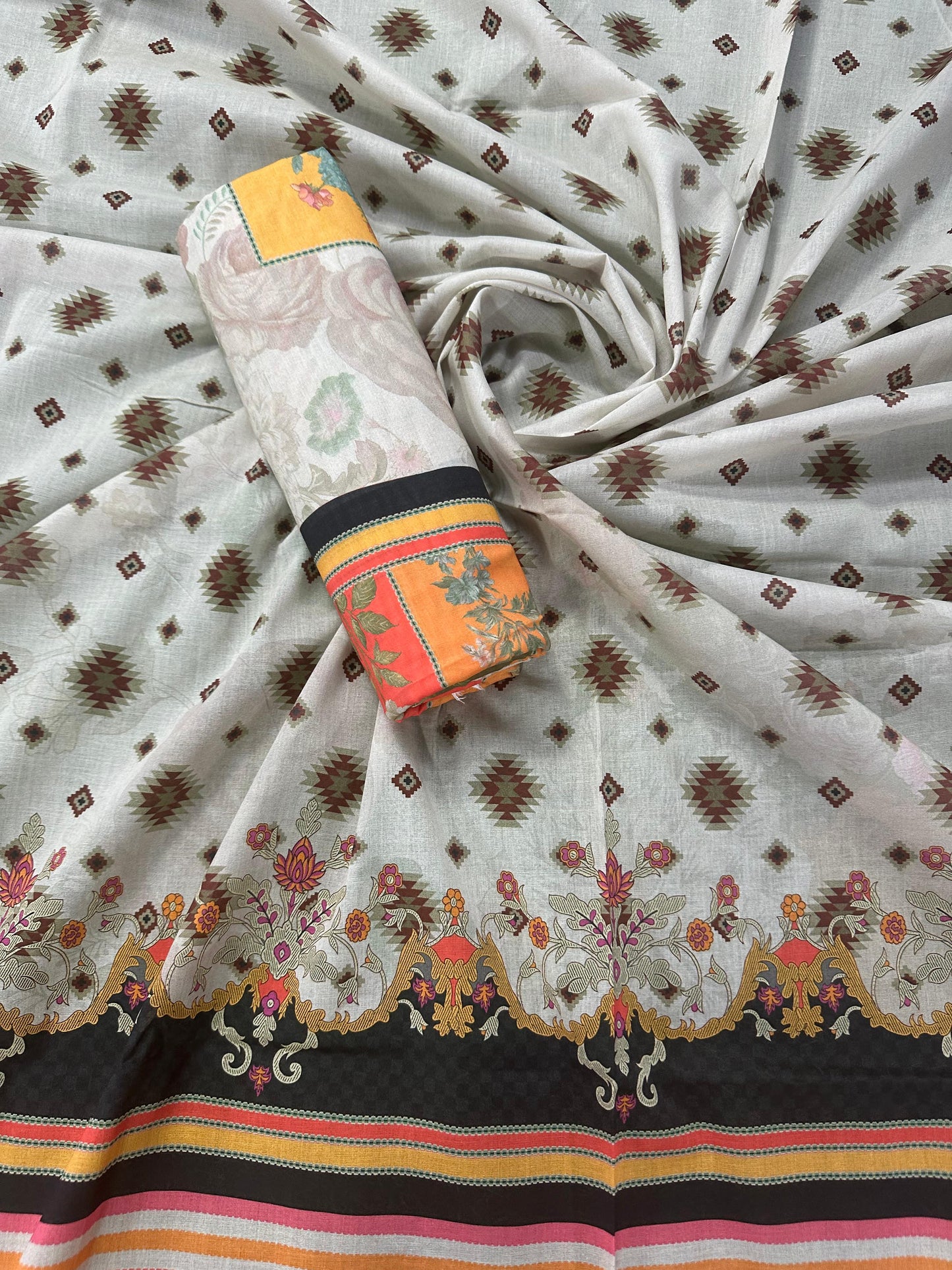 Al Dawood Textile D#14 (S+T) Unstitched Printed Cordset Collection