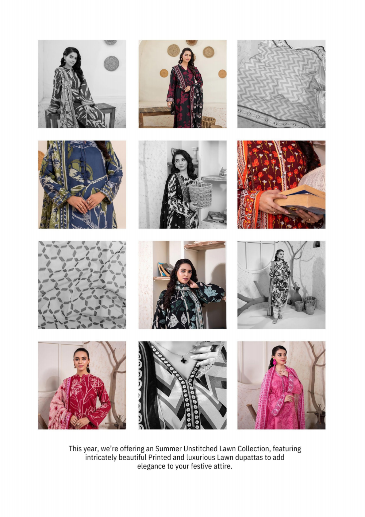 Bundle Of Zesh Unstitched Lawn 3 Piece in Wholesale Price 100% Original 🔥❤️