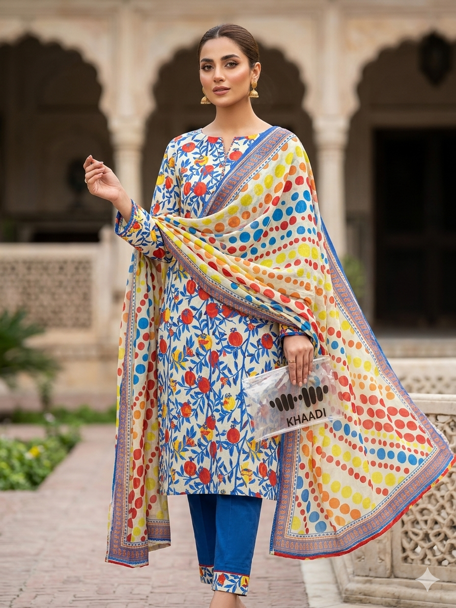 KHAADI 2PC LAWN COLLECTION
SHIRT + DUPATTA